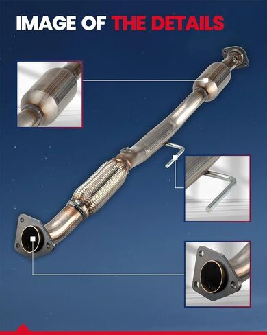 استبدال محول الحفاز KAX لـ Altima 2.5L 2007-2016 4 DOOR الخلفية 54782 أداءً عالي الفولاذ المقاوم للصدأ 1PC (EPA متوافق) in Kuwait