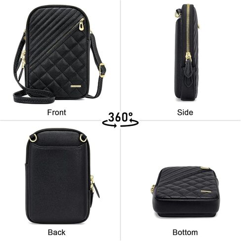 أكياس Nuoku Small Crossbody للنساء محفوظات الهاتف الخليوي النباتي للنساء مع سحاب مزدوج ، محفظة RFID in Saudi Arabia