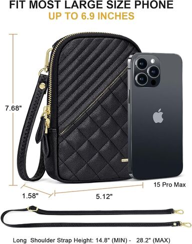 أكياس Nuoku Small Crossbody للنساء محفوظات الهاتف الخليوي النباتي للنساء مع سحاب مزدوج ، محفظة RFID in Saudi Arabia