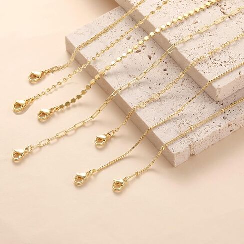14K Gold Plated Bracelets Set for Women, Dainty Gold Plated Bracelet Stackable Paperclip Chain, Bracelets Set Thin Small Cute Bead Bracelet Fashion Waterproof Jewelry Gift Gold Accessories for Women(7Pcs) in Saudi Arabia