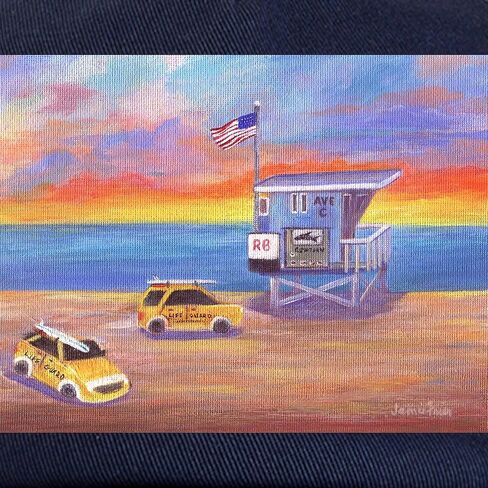 Cafepress Redondo Beach Lifeguard Tower Capball Cap in Saudi Arabia