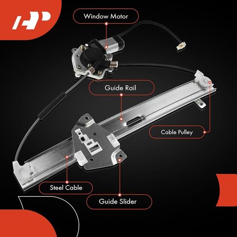 A-Premium Power Electric Window Regulator with Motor Compatible with Mitsubishi Galant 1999-2003 Sedan Rear Driver Side in Saudi Arabia