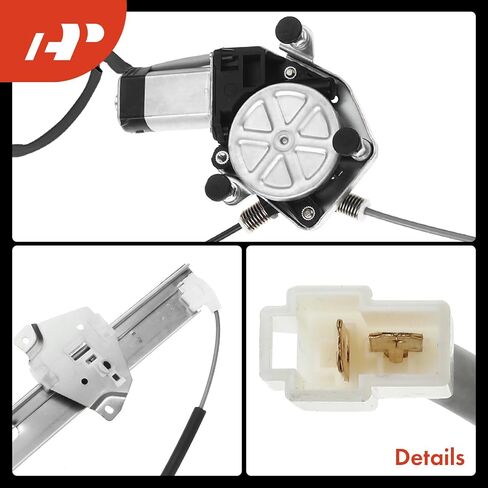 A-Premium Power Electric Window Regulator with Motor Compatible with Mitsubishi Galant 1999-2003 Sedan Rear Driver Side in Saudi Arabia