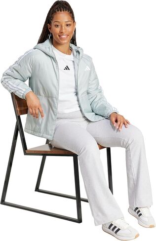 adidas Women's Essentials 3-Stripes Insulated Hooded Jacket in Saudi Arabia