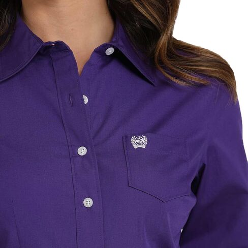 Cinch Women's Purple Solid Shirt in Saudi Arabia