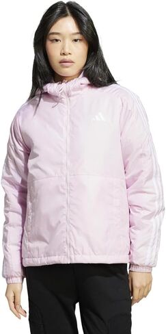 adidas Women's Essentials 3-Stripes Insulated Hooded Jacket in Saudi Arabia