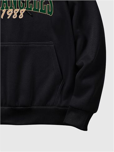 SOLY HUX Graphic Hoodies for Men Vintage Hooded Sweatshirt Letter Print Pocket Pullover Top in Kuwait