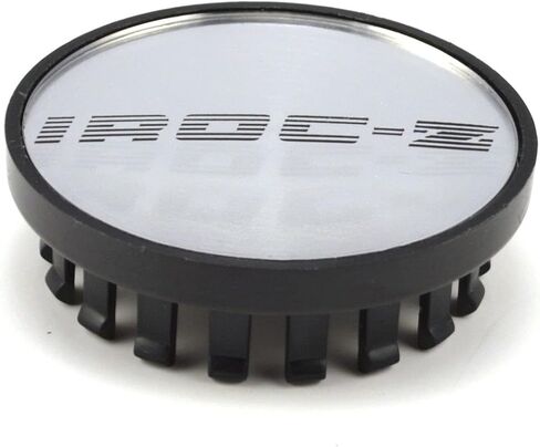 Silver & Black 16 Inch Wheel Center Center Caps مع استبدال الشعارات للفترة 1988-1990 Chevrolet Iroc Z Camaro in Saudi Arabia