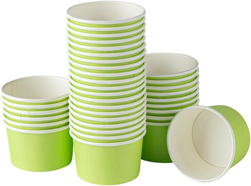Coppetta 3-Ounce Dessert Cups, 200 Disposable Ice Cream Cups - Lids Sold Separately, Heavy-Duty, White Paper Frozen Yogurt Bowls, For Hot And Cold Foods, Perfect For Gelato Or Mousse - Restaurantware in Kuwait