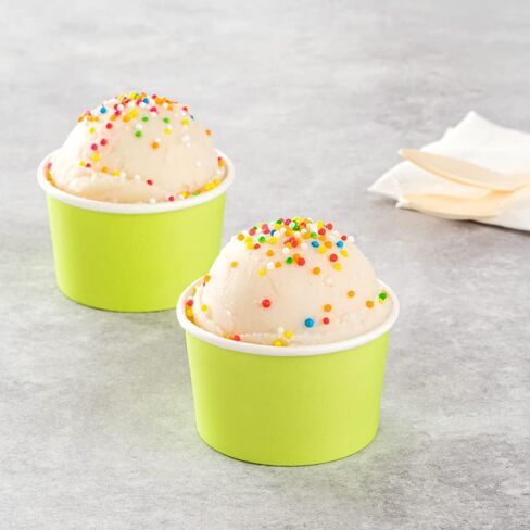 Coppetta 3-Ounce Dessert Cups, 200 Disposable Ice Cream Cups - Lids Sold Separately, Heavy-Duty, White Paper Frozen Yogurt Bowls, For Hot And Cold Foods, Perfect For Gelato Or Mousse - Restaurantware in Kuwait