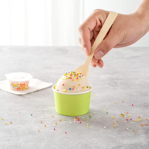 Coppetta 3-Ounce Dessert Cups, 200 Disposable Ice Cream Cups - Lids Sold Separately, Heavy-Duty, White Paper Frozen Yogurt Bowls, For Hot And Cold Foods, Perfect For Gelato Or Mousse - Restaurantware in Kuwait