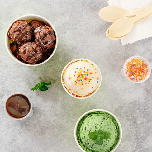 Coppetta 3-Ounce Dessert Cups, 200 Disposable Ice Cream Cups - Lids Sold Separately, Heavy-Duty, White Paper Frozen Yogurt Bowls, For Hot And Cold Foods, Perfect For Gelato Or Mousse - Restaurantware in Kuwait