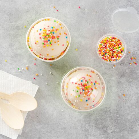 Coppetta 3-Ounce Dessert Cups, 200 Disposable Ice Cream Cups - Lids Sold Separately, Heavy-Duty, White Paper Frozen Yogurt Bowls, For Hot And Cold Foods, Perfect For Gelato Or Mousse - Restaurantware in Kuwait