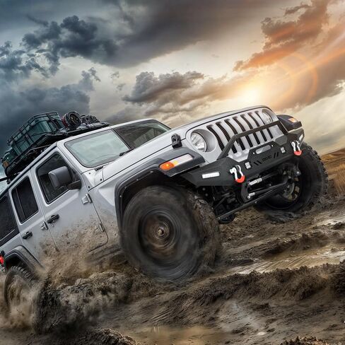 Oedro الأمامي المصد متوافق مع 2018-2025 Jeep Wrangler JL/JLU ، 20-25 مصارع ، مصد زاحف الصخ in Kuwait