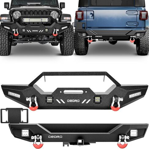 Oedro الأمامي المصد متوافق مع 2018-2025 Jeep Wrangler JL/JLU ، 20-25 مصارع ، مصد زاحف الصخ in Kuwait