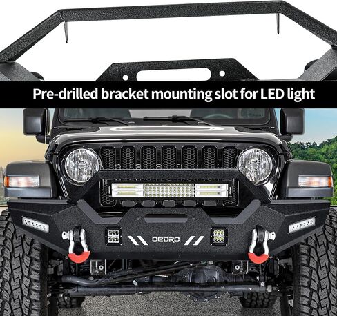 Oedro الأمامي المصد متوافق مع 2018-2025 Jeep Wrangler JL/JLU ، 20-25 مصارع ، مصد زاحف الصخ in Kuwait