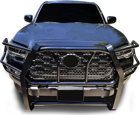 Black Horse RUGGED Heavy Duty Grille Brush Bumper Guard Modular Black Compatible with 2016-2023 Toyota Tacoma(Blocks Sensor)-RU-TOTA16-B in Saudi Arabia