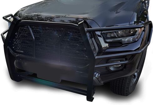 Black Horse RUGGED Heavy Duty Grille Brush Bumper Guard Modular Black Compatible with 2016-2023 Toyota Tacoma(Blocks Sensor)-RU-TOTA16-B in Saudi Arabia