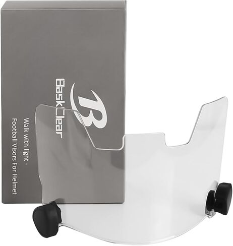 Football Visor Helmet Clear Visor, Scratch Resistant, UV Block, Anti-Fog, Anti-Cracking. Fits Youth and Adult Football Helmets. in Saudi Arabia