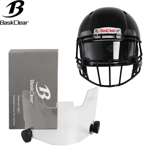 Football Visor Helmet Clear Visor, Scratch Resistant, UV Block, Anti-Fog, Anti-Cracking. Fits Youth and Adult Football Helmets. in Saudi Arabia