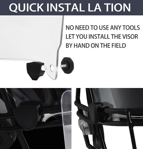 Football Visor Helmet Clear Visor, Scratch Resistant, UV Block, Anti-Fog, Anti-Cracking. Fits Youth and Adult Football Helmets. in Saudi Arabia
