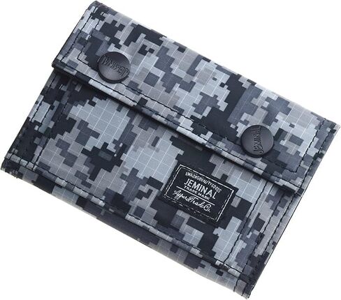 JEMINAL Camo Bifold Wallet for Men Thin Nylon Short Wallet with Cash Zipper Pocket Green in Kuwait