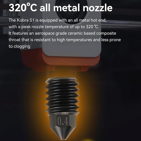 Upgrade Hotend Kit for Kobra 3, 24V 60W Ceramic Heater Print Head Hot End Kit with 0.2/0.4/0.6mm Hardened Steel Nozzle for Kobra 3, Kobra 3 Combo in Kuwait