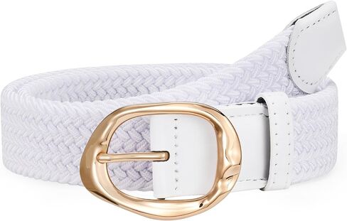 JASGOOD Braided Elastic Belt for Women Stretchy Woven Golf Belt Casual Web Belt for Jeans Pants in Saudi Arabia