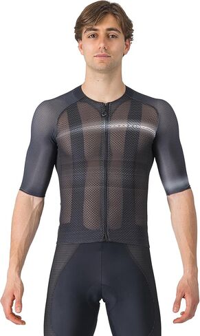 قميص A/C للرجال في Castelli ، كم ربع طول ، zip الكامل ، ركوب الدراجات على الطرق وركوب الدراجات في الحماية من الأشعة فوق البنفسجية in Saudi Arabia