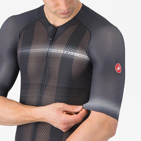قميص A/C للرجال في Castelli ، كم ربع طول ، zip الكامل ، ركوب الدراجات على الطرق وركوب الدراجات في الحماية من الأشعة فوق البنفسجية in Saudi Arabia
