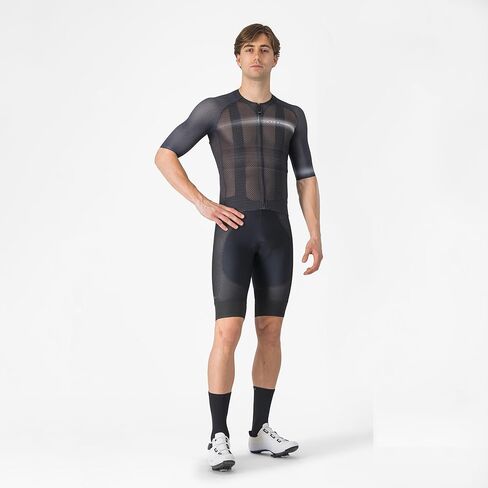 قميص A/C للرجال في Castelli ، كم ربع طول ، zip الكامل ، ركوب الدراجات على الطرق وركوب الدراجات في الحماية من الأشعة فوق البنفسجية in Saudi Arabia