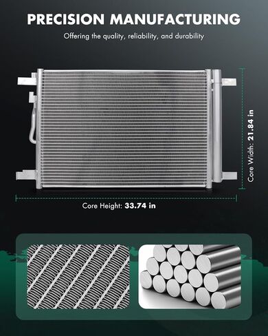 SCITOO Condenser Air Conditioning Compatible with 2011-2017 for Honda Odyssey V6 3.5L, Replace# 80110TK8A01, 80110SK8A01 in Saudi Arabia