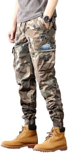 TOONRAIN Camo Cargo Pants for Men Casual Drawstring Sweatpants Camouflage Joggers Trouser with Pockets in Kuwait