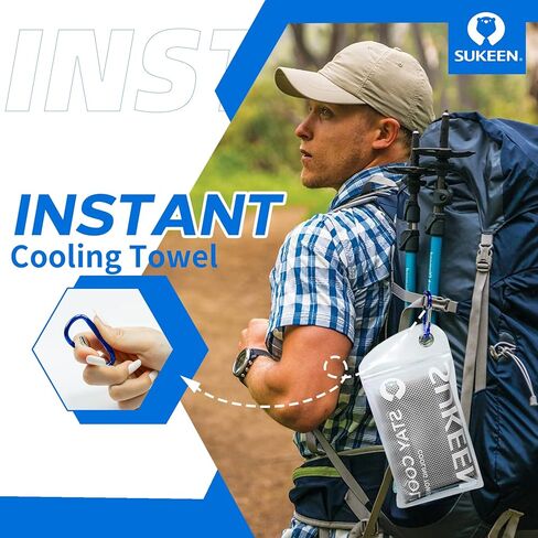 منشفة تبريد سوكين، تبريد تبخيري فوري للرياضة واليوجا والجولف وصالة الألعاب الرياضية والرقبة والتمرين والمزيد (40 بوصة × 12 بوصة) in Kuwait