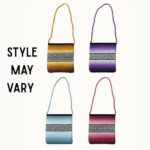 Mexican Falsa Woven Crossbody Tote Bag, Boho Hippie Fashion Bags for Women, Style May Vary, 14 x 13 Inches in Saudi Arabia