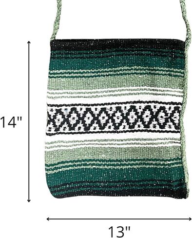 Mexican Falsa Woven Crossbody Tote Bag, Boho Hippie Fashion Bags for Women, Style May Vary, 14 x 13 Inches in Saudi Arabia