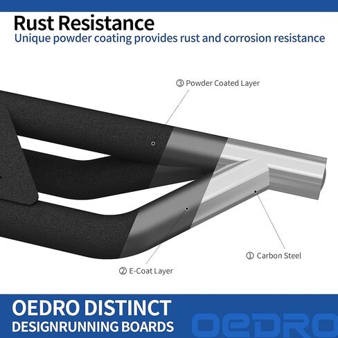 OEDRO Running Boards Compatible with 2015-2025 Ford F150, 2017-2024 F250 F350 Super Duty Supercrew Cab, Textured Black, Side Step Rails Nerf Bars in Saudi Arabia