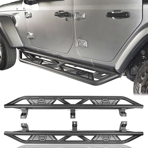 HOOKE ROAD WRANGLER JL Running Boards ، SPER SELED STEPS NERF BAR لعام 2018-2025 JEEP WRANGLER JL UNLIMITED 4-DOOR SAHARA RURPICON in Saudi Arabia