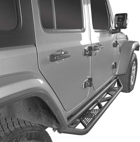 HOOKE ROAD WRANGLER JL Running Boards ، SPER SELED STEPS NERF BAR لعام 2018-2025 JEEP WRANGLER JL UNLIMITED 4-DOOR SAHARA RURPICON in Saudi Arabia