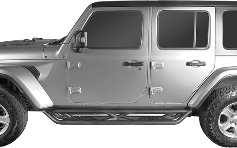 HOOKE ROAD WRANGLER JL Running Boards ، SPER SELED STEPS NERF BAR لعام 2018-2025 JEEP WRANGLER JL UNLIMITED 4-DOOR SAHARA RURPICON in Saudi Arabia