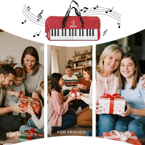 32 Keys Melodica Keyboard Instrument Air Piano Soprano Harmonica with Carrying Bag for Beginners Adults Gift Purple in Kuwait