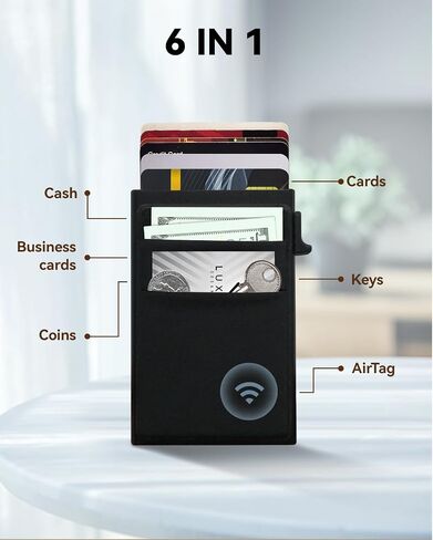 محفظة معدنية نائبة للرجال - حظر RFID يمنع الحد الأدنى من حامل البطاقة ، الجيب المرن للنقد والعملات المعدنية in Saudi Arabia