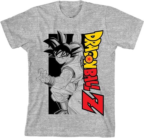 BioWorld Dragon Ball Z Goku Rotted Logo Logo Boy الرياضي هيذر تي شيرت in Saudi Arabia