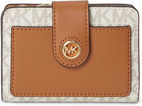 Michael Kors Women's Mk Charm Small Tab Compact Pcoket Wallet, Black in Kuwait