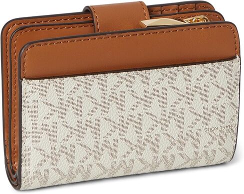 Michael Kors Women's Mk Charm Small Tab Compact Pcoket Wallet, Black in Kuwait