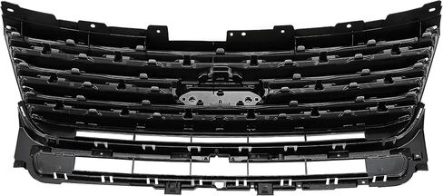 Hecasa الأمامي الشبكية العلوية متوافقة مع 2016-2017 Ford Explorer استبدال FO1200578 FO1200577 FO1200579 PUMPER GRILL ASSEMBLY Black in Saudi Arabia