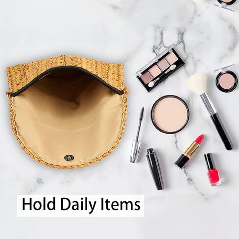 Straw Clutch Purses for Women Woven Straw Crossbody Bags Women's Crossbody Handbags Retro Shoulder Bag Beach Bags in Kuwait