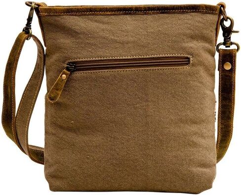 حقيبة Myra Western Canvas Crossbody للنساء - القطن والكتف من الجلد in Saudi Arabia