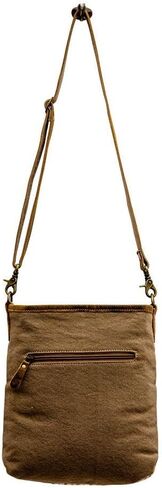 حقيبة Myra Western Canvas Crossbody للنساء - القطن والكتف من الجلد in Saudi Arabia