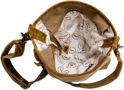 حقيبة Myra Western Canvas Crossbody للنساء - القطن والكتف من الجلد in Saudi Arabia